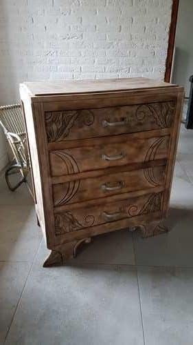 Commode art deco relooke ma parenthese deco saint omer Commode Art déco après sablage