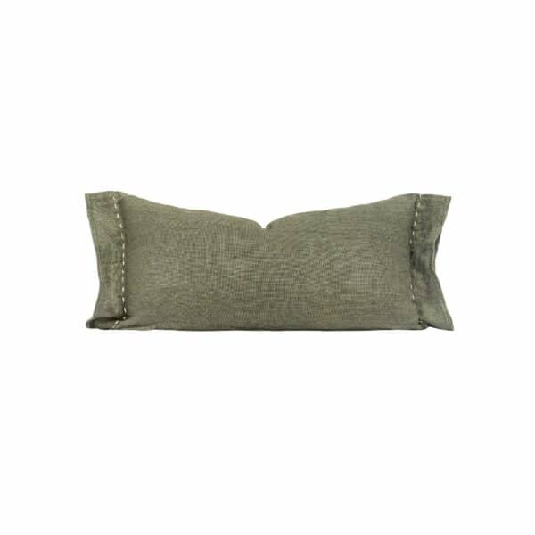 Coussin en lin 30x60 cm COMICS Vetiver BEDANDPHILOSOPHY