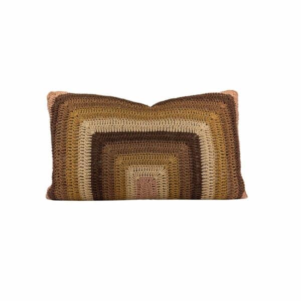 Coussin en crochet fait main 40x60cm CROQ Rainbow bedandphisophy