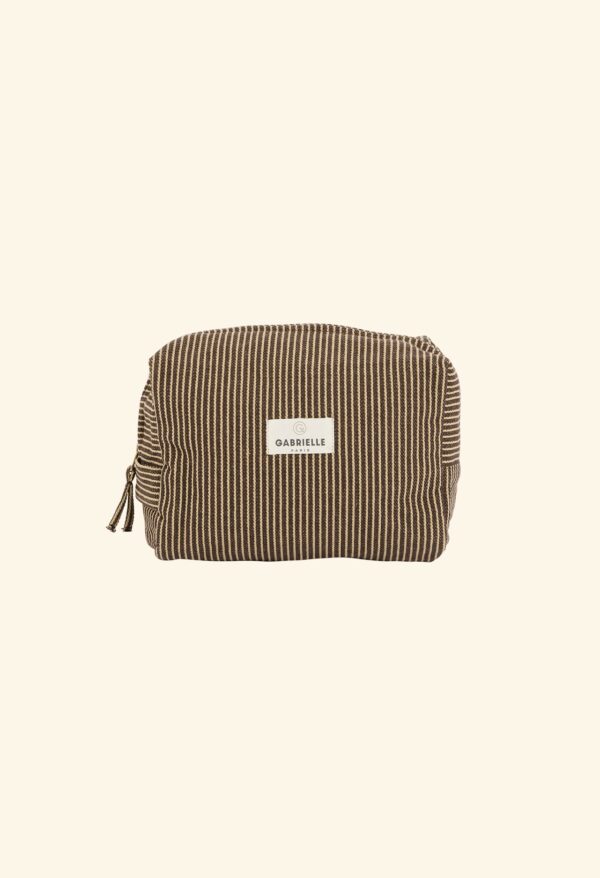 TROUSSE DE TOILETTE RAYURES CAFE – Image 2