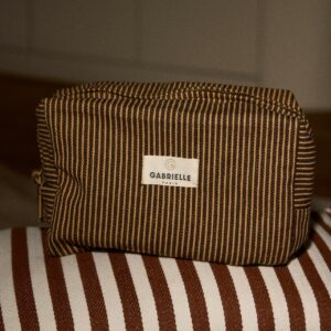TROUSSE DE TOILETTE RAYURES CAFE