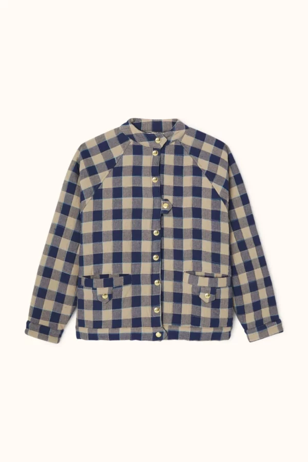 VESTE KALPANA CARREAUX NAVY – Image 2