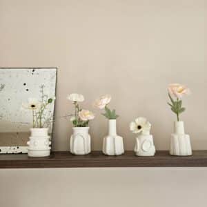 Vases bas beige Molly Serax lot de 6