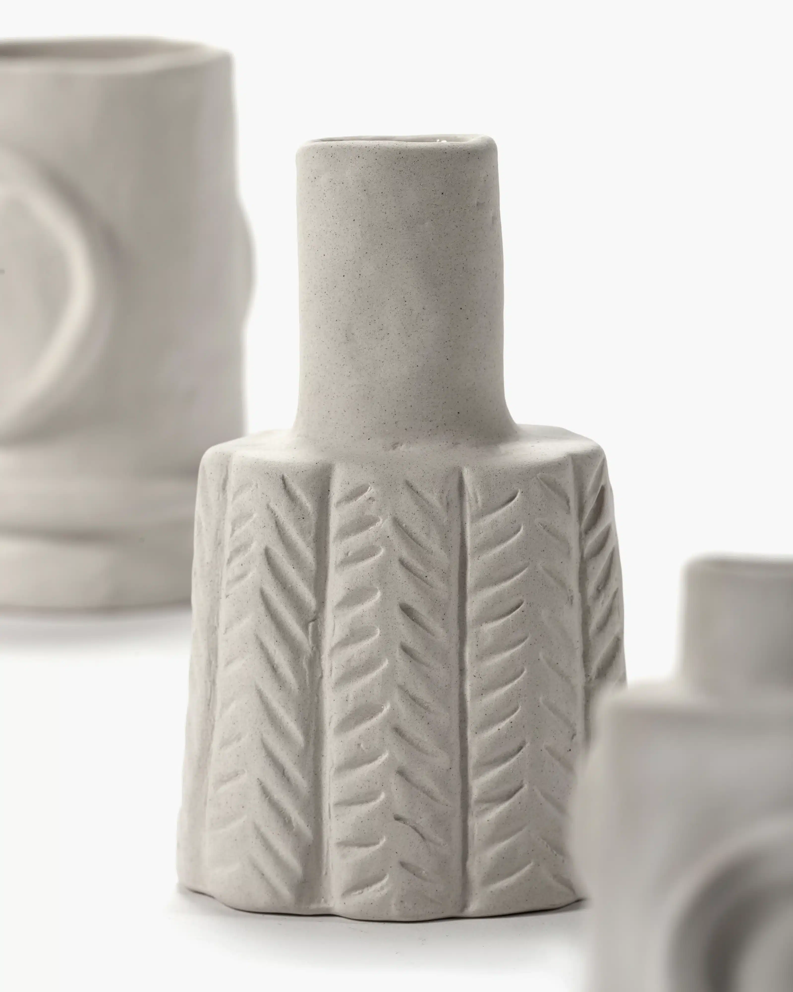 Vases bas beige Molly Serax lot de 6 – Image 3