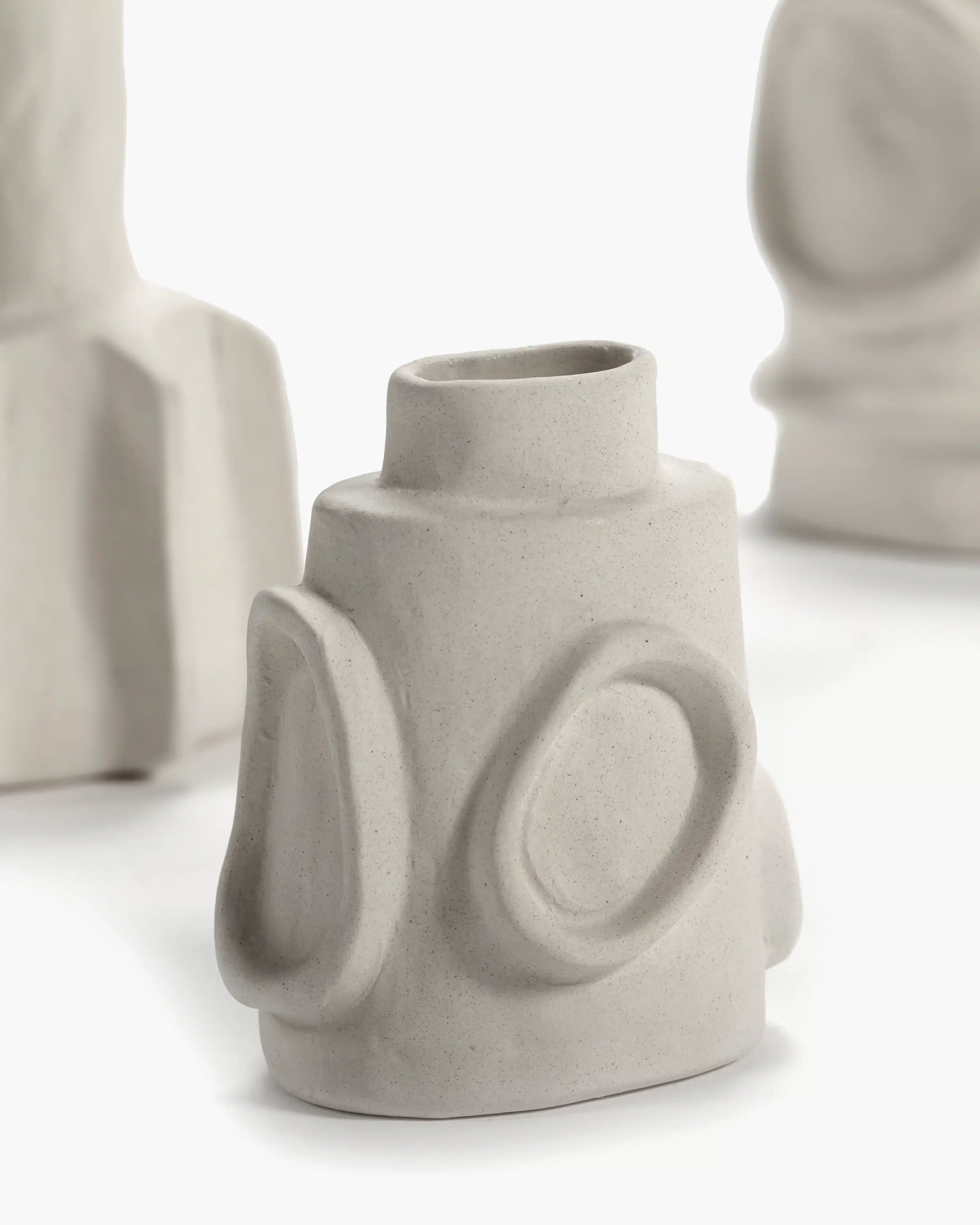 Vases bas beige Molly Serax lot de 6 – Image 4