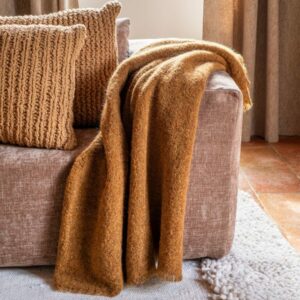 PLAID EN LAINE MOLIERE- CARAMEL - BEDANDPHILOSOPHY